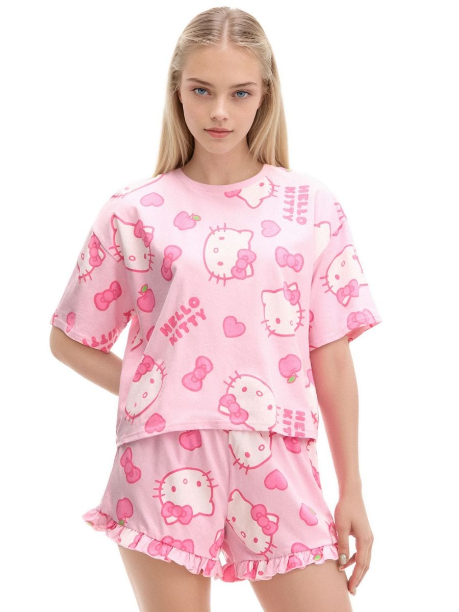 cropp-pizama-861ifg.jpg Różowa dwuczęściowa piżama Hello Kitty CROPP 545FZ 30X - obrazek 1