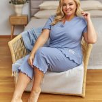 Piżama damska Doctor Nap PB.7468 SKY BLUE