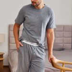 Męska szara piżama z gumą Doctor Nap