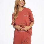 Bawełniana piżama damska Abstract Rose | Henderson 41314