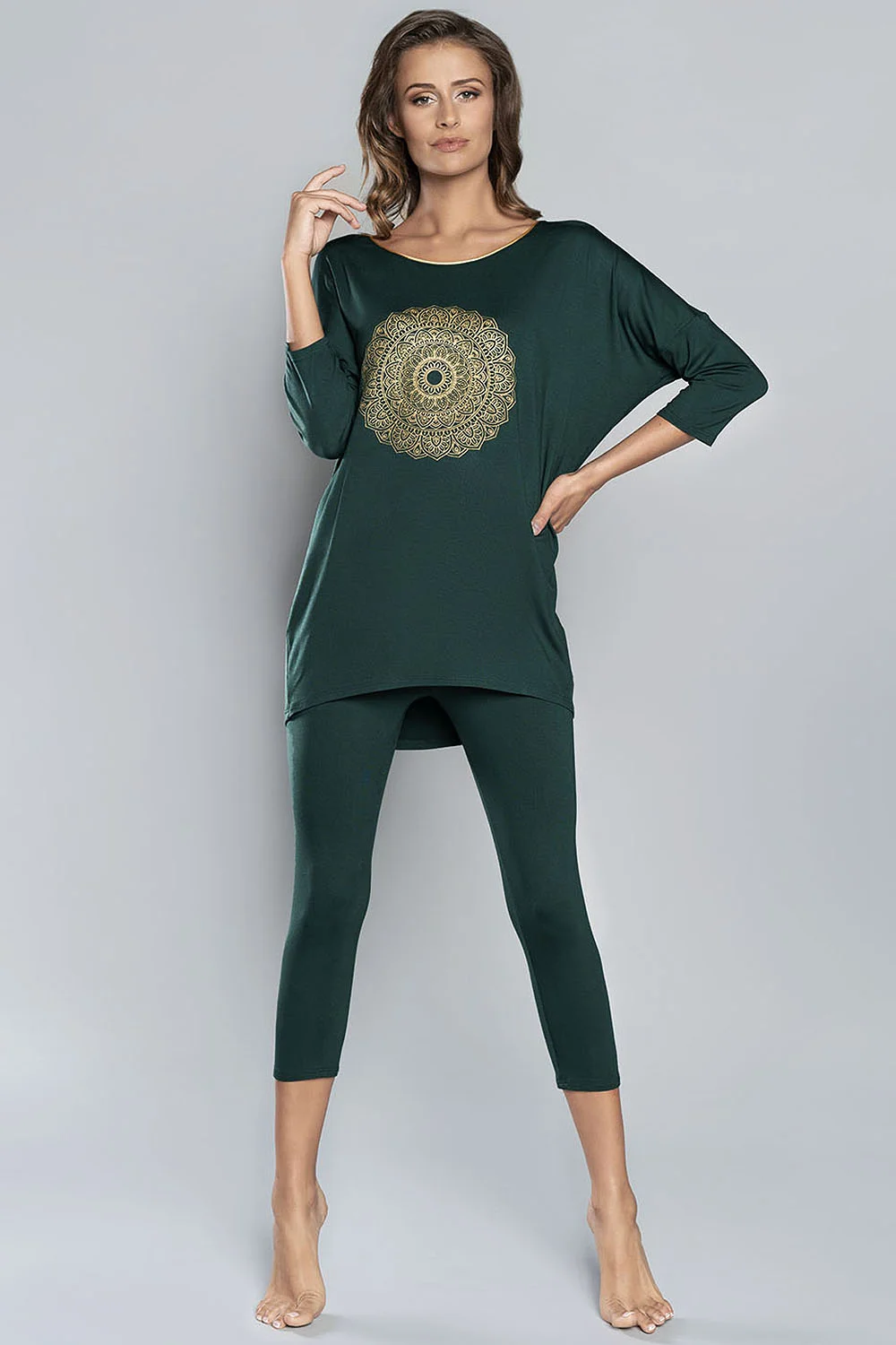 italian-fashion-pizamy-damskie-203mam.webp Italian Fashion Mandala R.3/4 SP.3/4 Nocna Piżama Modny Sklep - obrazek 1