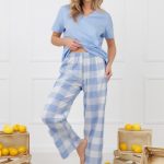 Piżama damska krótki rękaw, długie spodnie Mika italianfashion.pl