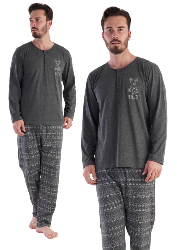 meskie-pizamy-bawelniane-101fjf.jpg Piżama Męska bawełniana Vienetta 2XL duże rozmiary z długim rękawem zimowa - obrazek 1