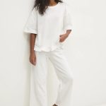 Answear Lab piżama bawełniana kolor beżowy bawełniana | Answear.com