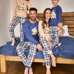 671/425 Piżama damska Cornette Bears | Bawełna, nadruk misia, spodnie w kratkę