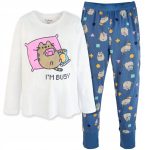 PIŻAMA DZIECIĘCA piżamka bawełniana z kotem PUSHEEN bawełniana 146/152
