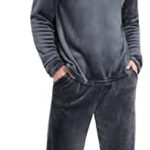 CityComfort Piżama męska, 2 częściowy zestaw ciepłych polarowych piżam, super miękki zimowy strój relaksacyjny, prezent dla mężczyzn (2XL, ...