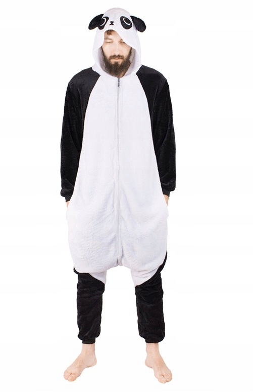 pizama-meska-jednoczesciowa-713shx.jpg SUPER miękka PIŻAMA męska CIEPŁA onesie JEDNOCZĘŚCIOWA kostium PANDA S - obrazek 1