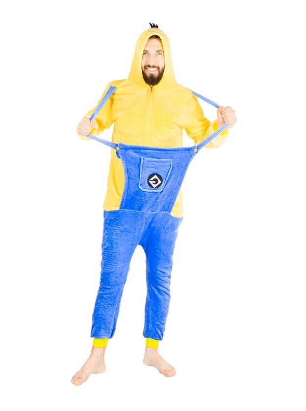 pizama-meska-jednoczesciowa-997cew.jpg MIĘKKA Piżama męska CIEPŁA onesie JEDNOCZĘŚCIOWA dres kostium MINIONEK M - obrazek 1