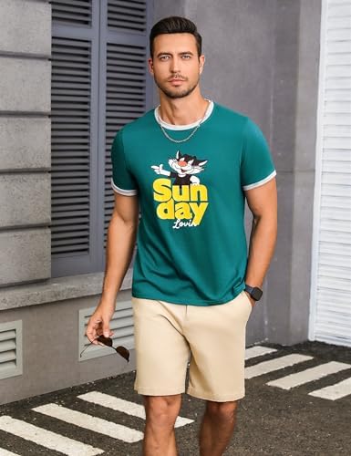 pizama-meska-letnia-956yrc.jpg Demegimi Piżama Męska Letnia Bawełna Krótka Piżama Męska Krótkie Rękawy Kobaltowy Niebieski L : Amazon.pl: Moda - obrazek 1