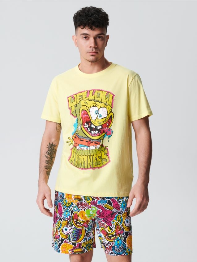 pizama-meska-sinsay-441dgs.jpg Piżama SpongeBob Kolor wielobarwny SINSAY 6681U MLC - obrazek 1