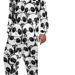 BAIKUTOUAN Zabawna panda męska piżama zestaw miękka bielizna nocna zestaw do spania odzież domowa zestawy piżam S : Amazon.pl: Moda
