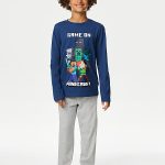 Piżama Minecraft™ (3–16 lat) | BLUE MIX | Piżamy | M&S PL