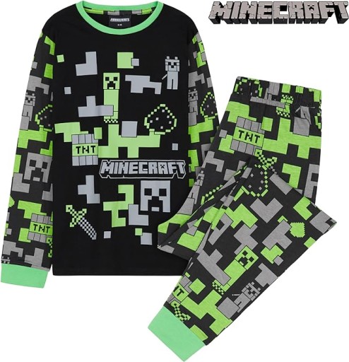 pizama-minecraft-462kkz-1.jpg PIŻAMA DLA CHŁOPCA MINECRAFT CREEPER piżama męska długi rękaw rozmiar 13 14, 7613035163980 • Cena • Opinie Allegro - obrazek 1