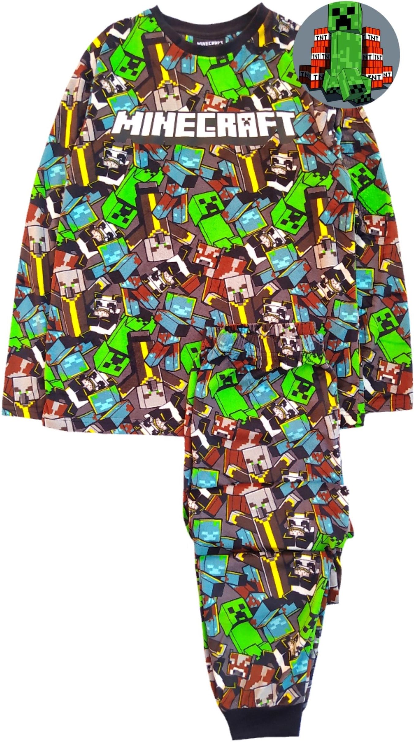 pizama-minecraft-811uvz-1.jpg Minecraft welurowa piżama Premium licencja Creeper 140 9 10 Ceny i opinie Ceneo.pl - obrazek 1