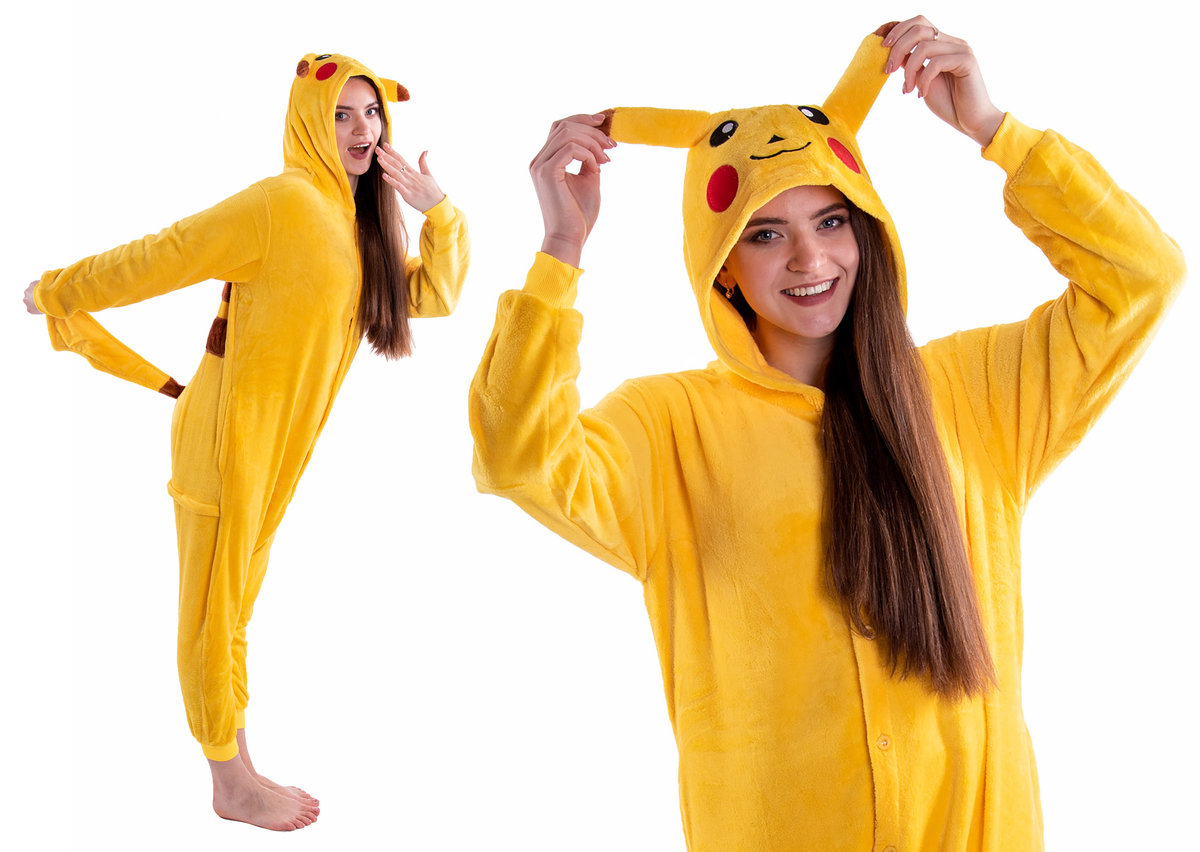 pizama-pokemon-249mkz-1.jpg Bestomi, Piżama Kigurumi Onesie Pikachu, Rozmiar S - obrazek 1