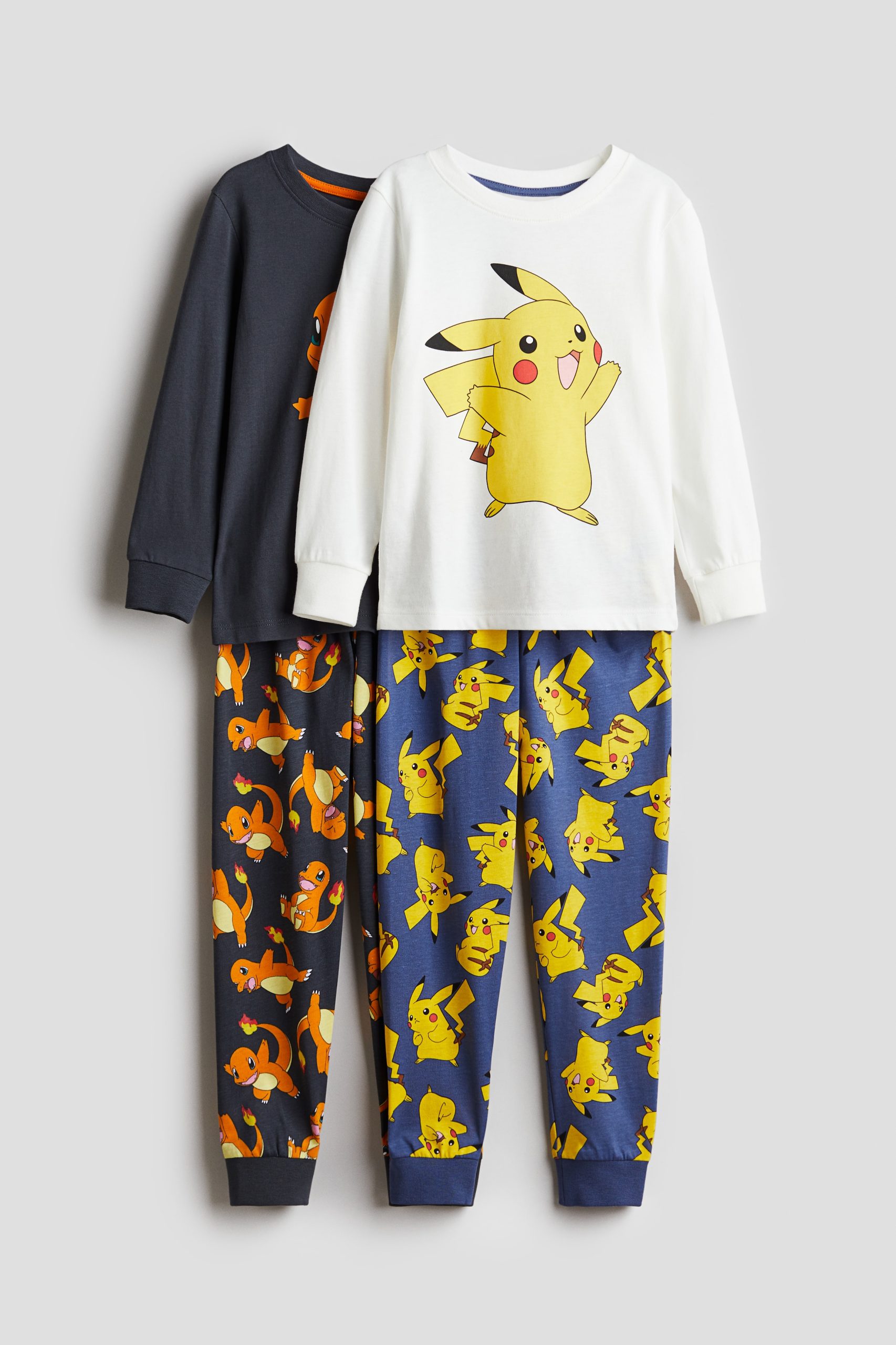 pizama-pokemon-505ijm-1.jpg Bawełniana piżama w nadruki 2 pak Biały/Pokémon Dziecko | H&M PL - obrazek 1