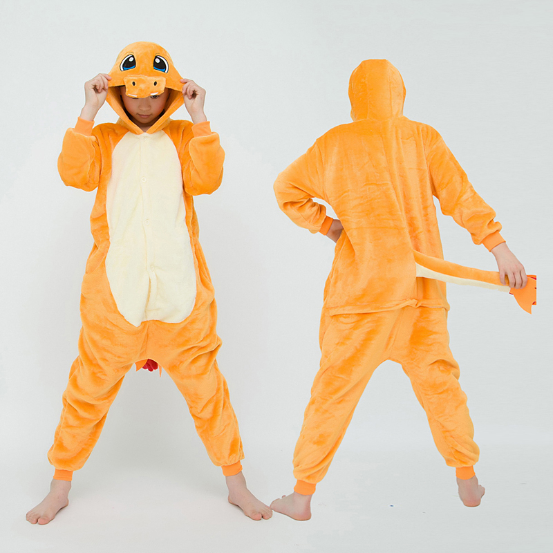 pizama-pokemon-574zxf-1.jpg PIŻAMA POKEMON CHARMANDER DLA DZIECI ONESIE - obrazek 1