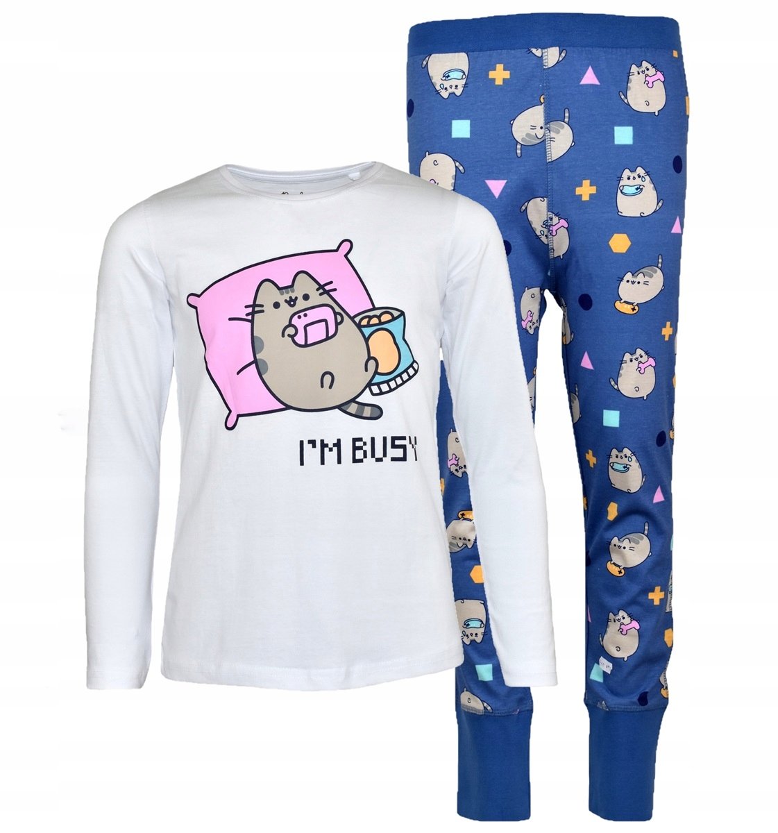 pizama-pusheen-319sqg.jpg piżama PUSHEEN dziecięca kot bawełna długi rękaw dziewczęca 146/152 kot EplusM | Sklep EMPIK.COM - obrazek 1