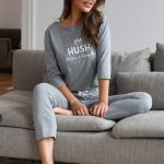 Hush Piżama damska Sensis szary melanż