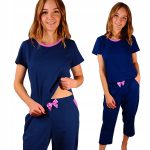 Elegancka Piżama damska spodnie 3/4 bawełniana S, 5905090810568 • Cena • Opinie Allegro