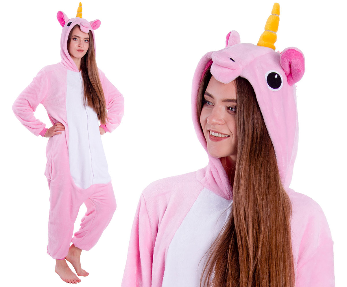 pizamy-jednoczesciowe-816hqw.jpg Piżama Kigurumi Onesie Jednorożec Różowy, Rozmiar S - obrazek 1